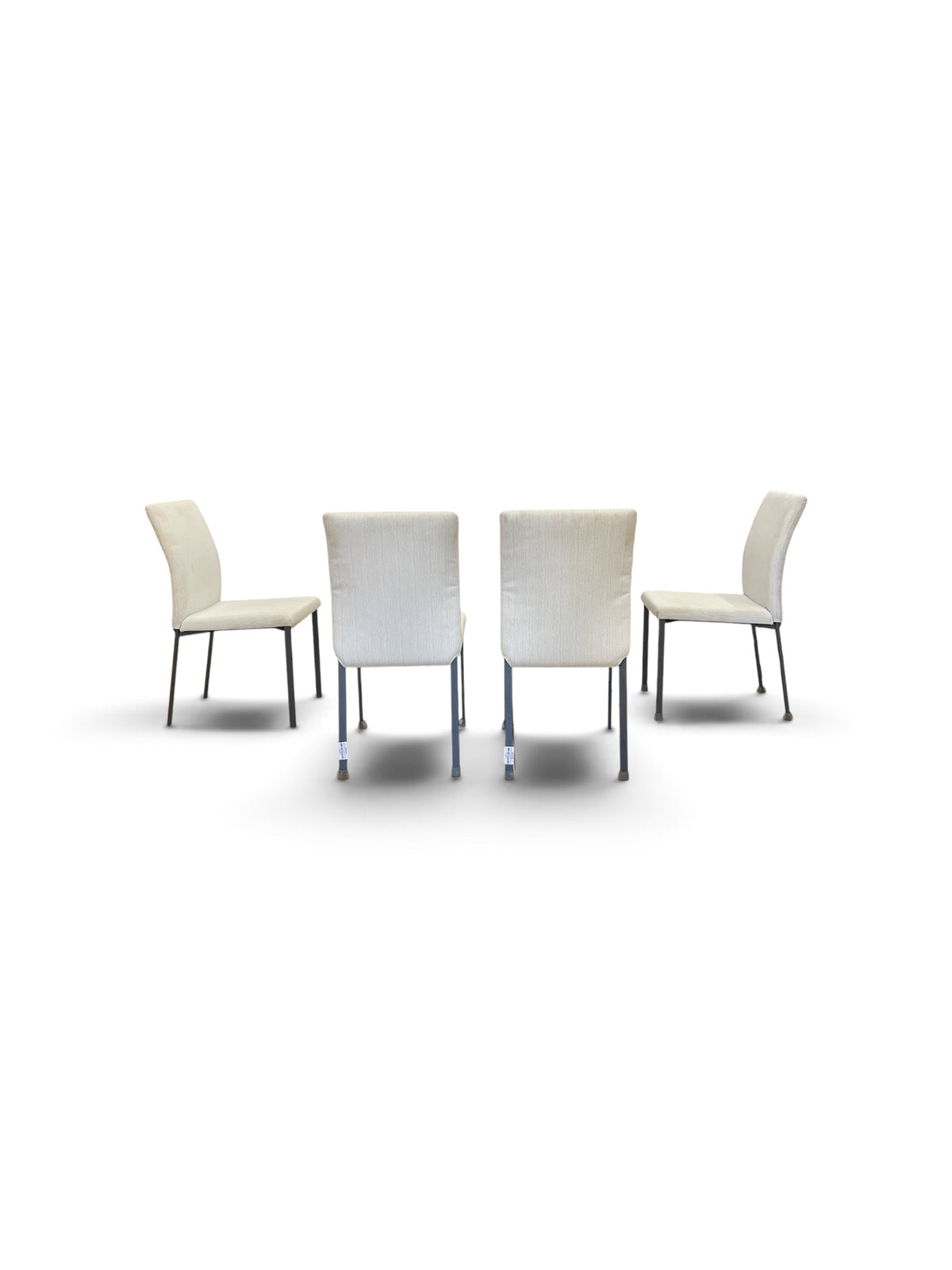 Light Grey Dining Chairs With Metal Legs (Set of 4)