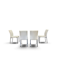 Light Grey Dining Chairs With Metal Legs (Set of 4)