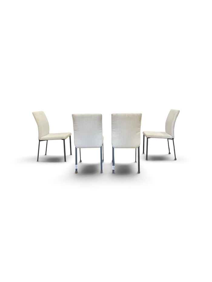 Light Grey Dining Chairs With Metal Legs (Set of 4)