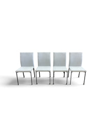 Light Grey Dining Chairs With Metal Legs (Set of 4)