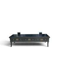 East Asian Inspired Low Black Media Stand