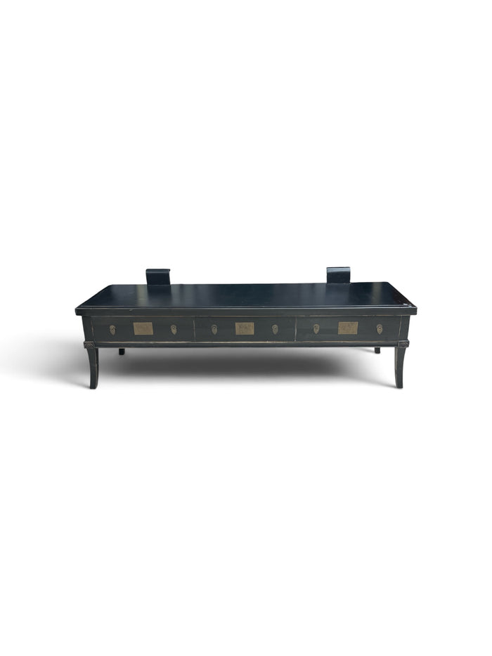 East Asian Inspired Low Black Media Stand