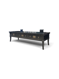 East Asian Inspired Low Black Media Stand