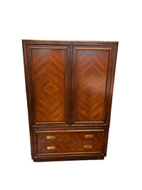 Wood Dresser With Shelves & Drawers