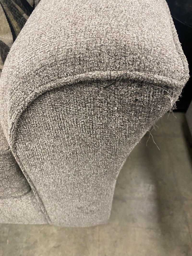 Platinum Gray Hue Pillow-Style Cushioned Back Sofa