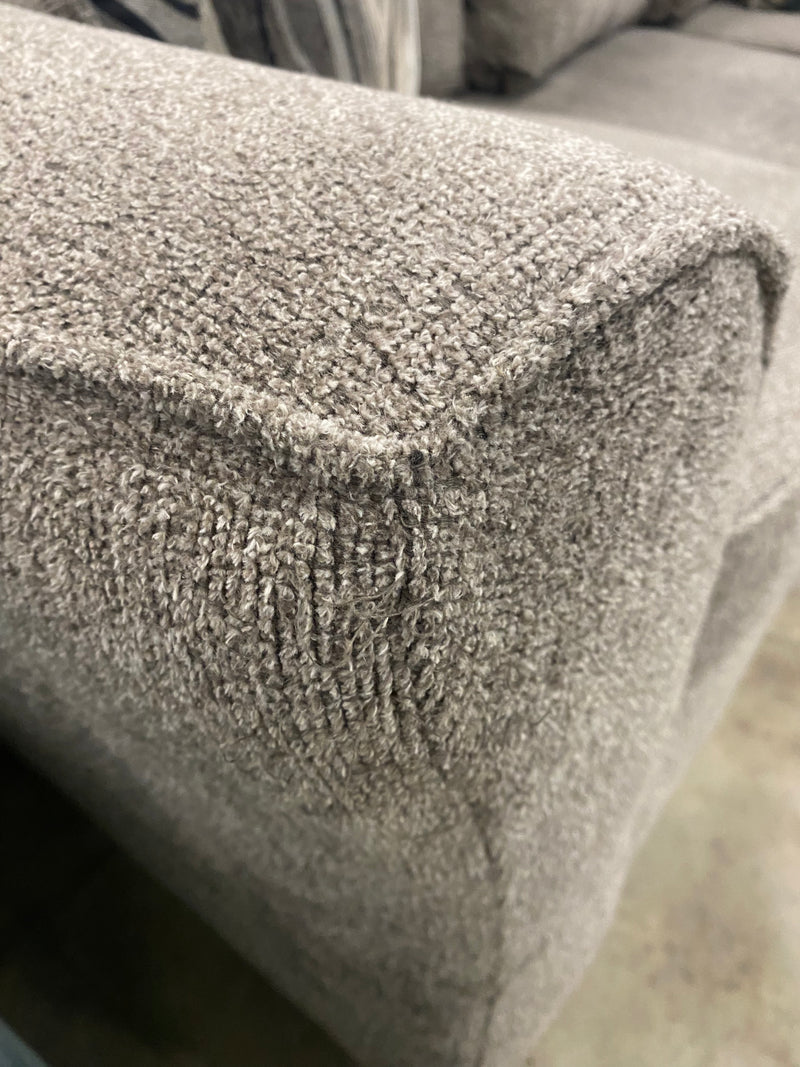 Platinum Gray Hue Pillow-Style Cushioned Back Sofa