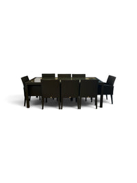 Andrew Richard Designs 9 Piece Woven Outdoor Dining Set w/ 8 Chairs