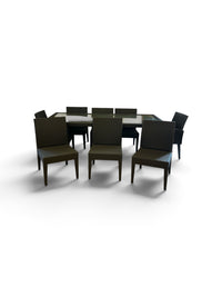 Andrew Richard Designs 9 Piece Woven Outdoor Dining Set w/ 8 Chairs