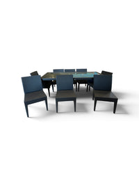 Andrew Richard Designs 9 Piece Woven Outdoor Dining Set w/ 8 Chairs