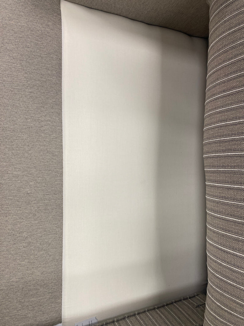 Natural Pinstripes Sofa with Nailhead Trim