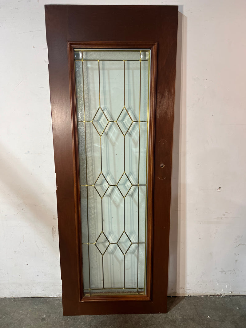 Solid Wood Door With Patterned Glass 29.25"w x 79.25"h