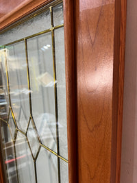 Solid Wood Door With Patterned Glass 32"W x 79.5"H