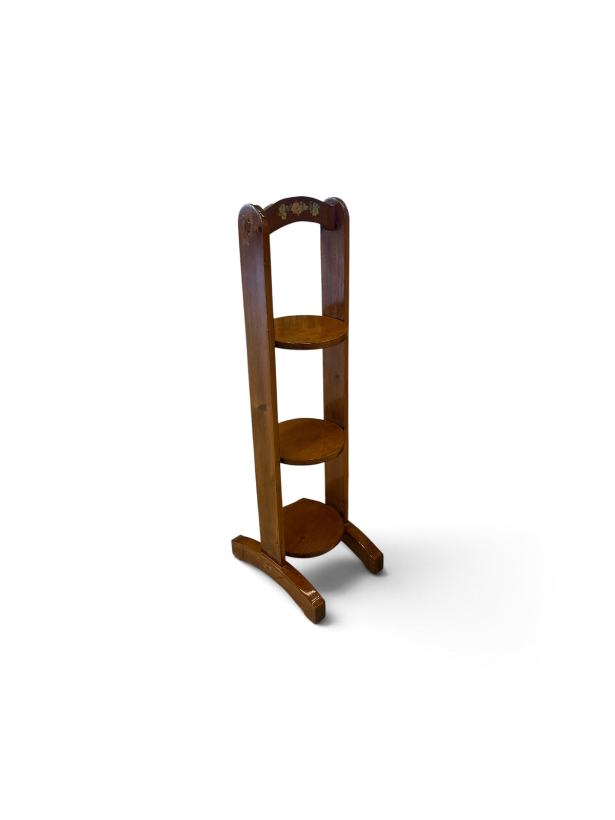 3 Tier Vintage Plant Stand with Floral Detailing