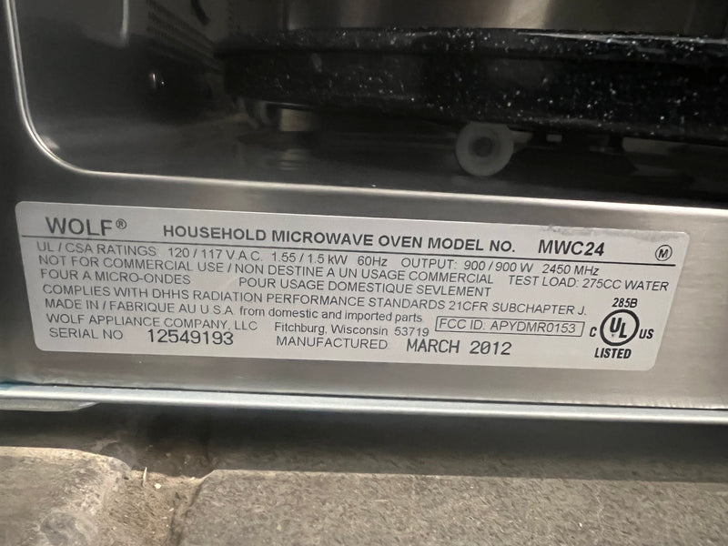 Wolf Microwave Oven