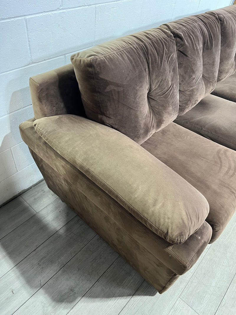 Chocolate Brown 3-Seat Sofa