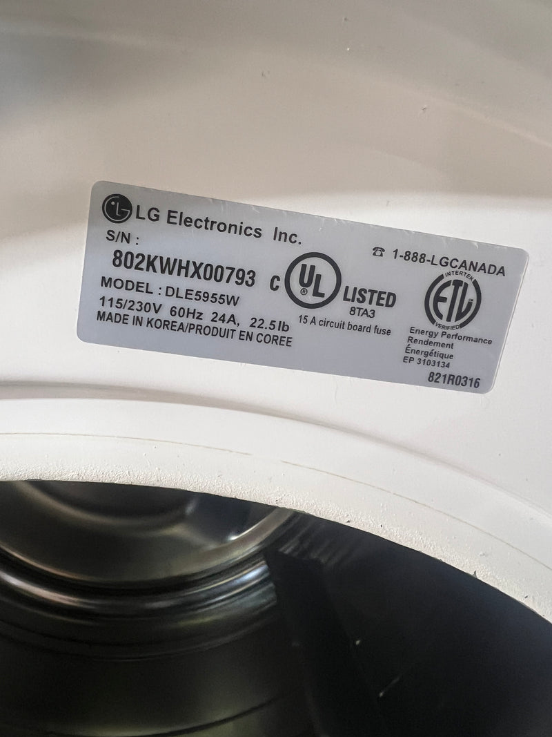 LG Front Load Dryer 27"