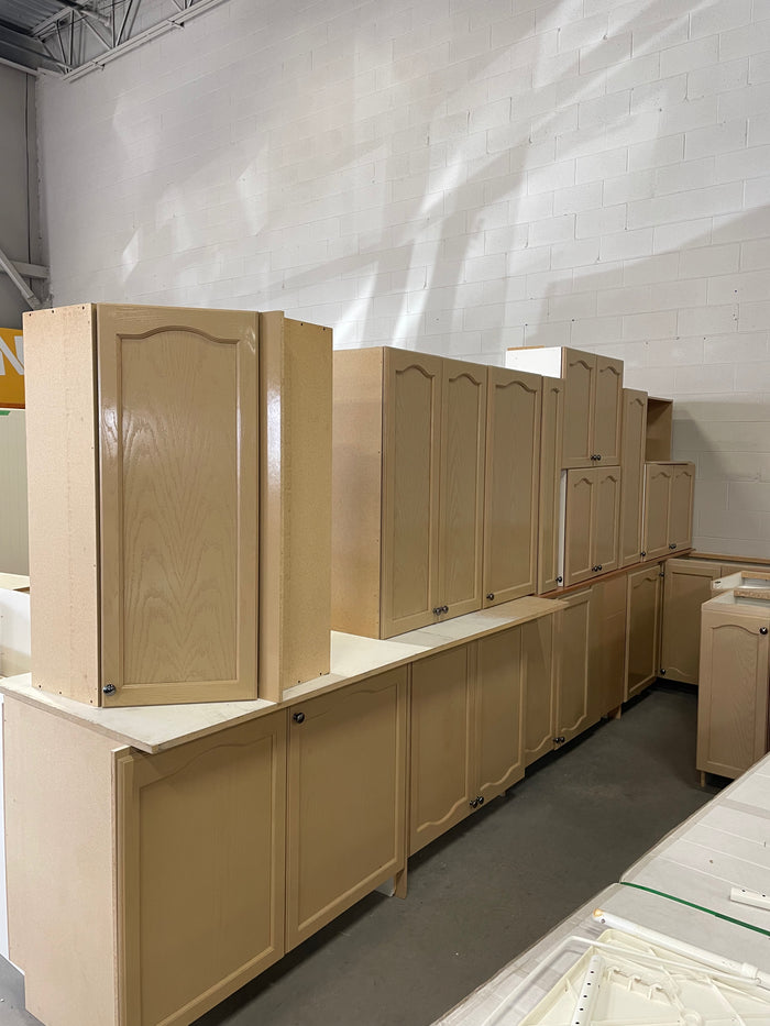 Arched Panel Beige Kitchen Set