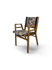 Henderson Quebec 69  Floral Upholstered Teak Wood Armchair