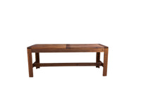 Rustic Slatted Acacia Wood Bench