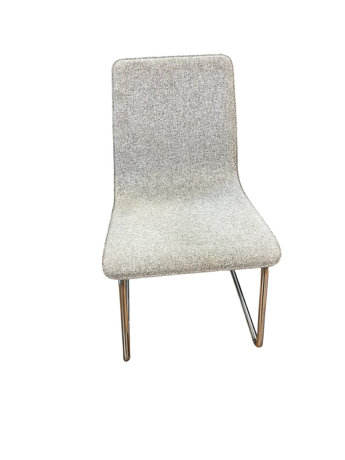 Modern Woven Grey Office Chair With Chrome Frame