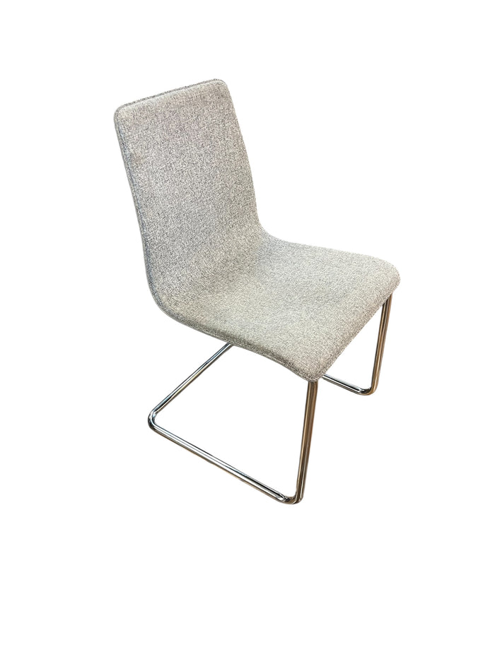 Modern Woven Grey Office Chair With Chrome Frame