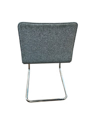 Modern Woven Grey Office Chair With Chrome Frame