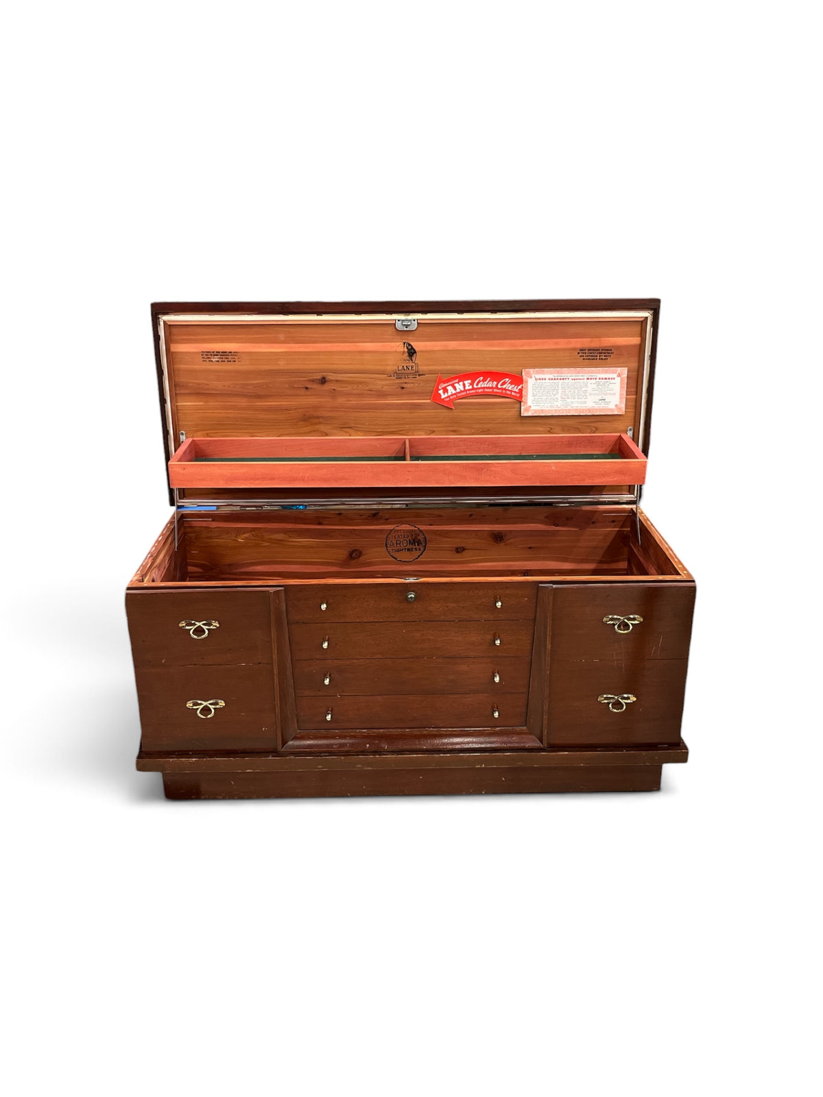 Vintage Lane Cedar Chest with Drawer & Auto Lock Feature