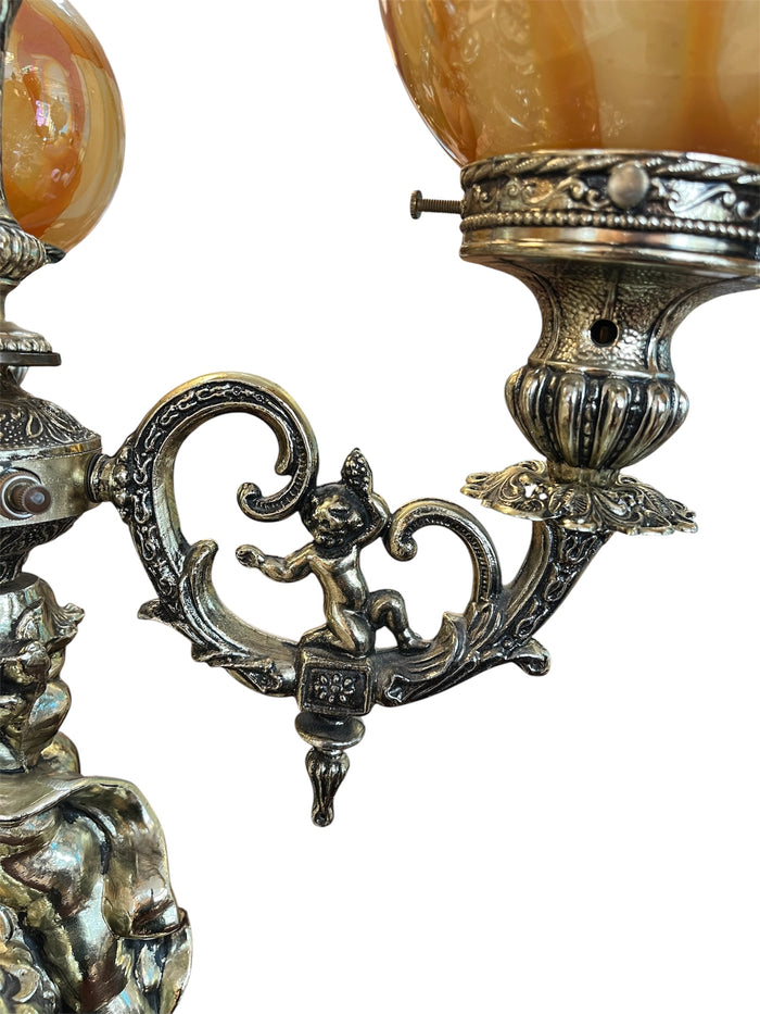 Vintage Italian Cherub Table Lamps (Pair)
