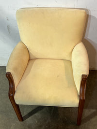 Yellow Suede Armchairs - Set of 2