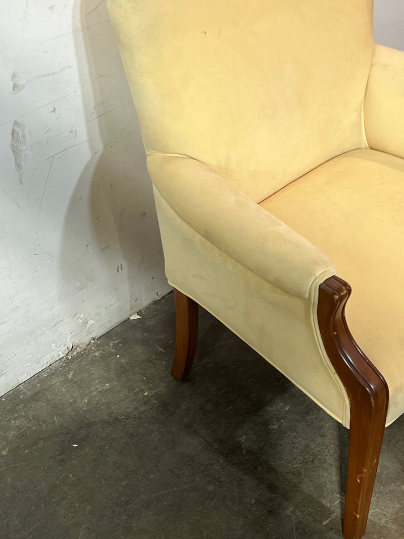 Yellow Suede Armchairs - Set of 2