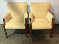 Yellow Suede Armchairs - Set of 2