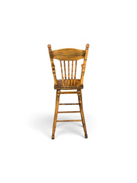 Vintage Wooden Doll High Chair with Spindle Back