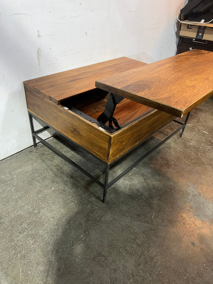 Industrial Lift Top Coffee Table With Storage