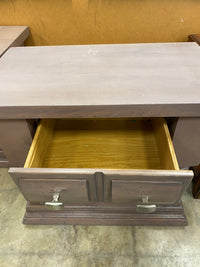 2 Drawer Traditional - Style Distressed Wooden Nightstand