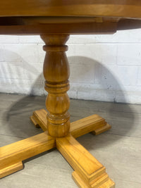 Pine Extendable Round Dining Set