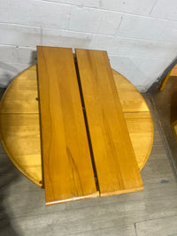Pine Extendable Round Dining Set