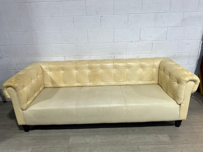 Noble Cream/Yellow 3-Seater Sofa