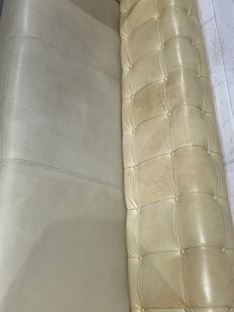 Noble Cream/Yellow 3-Seater Sofa