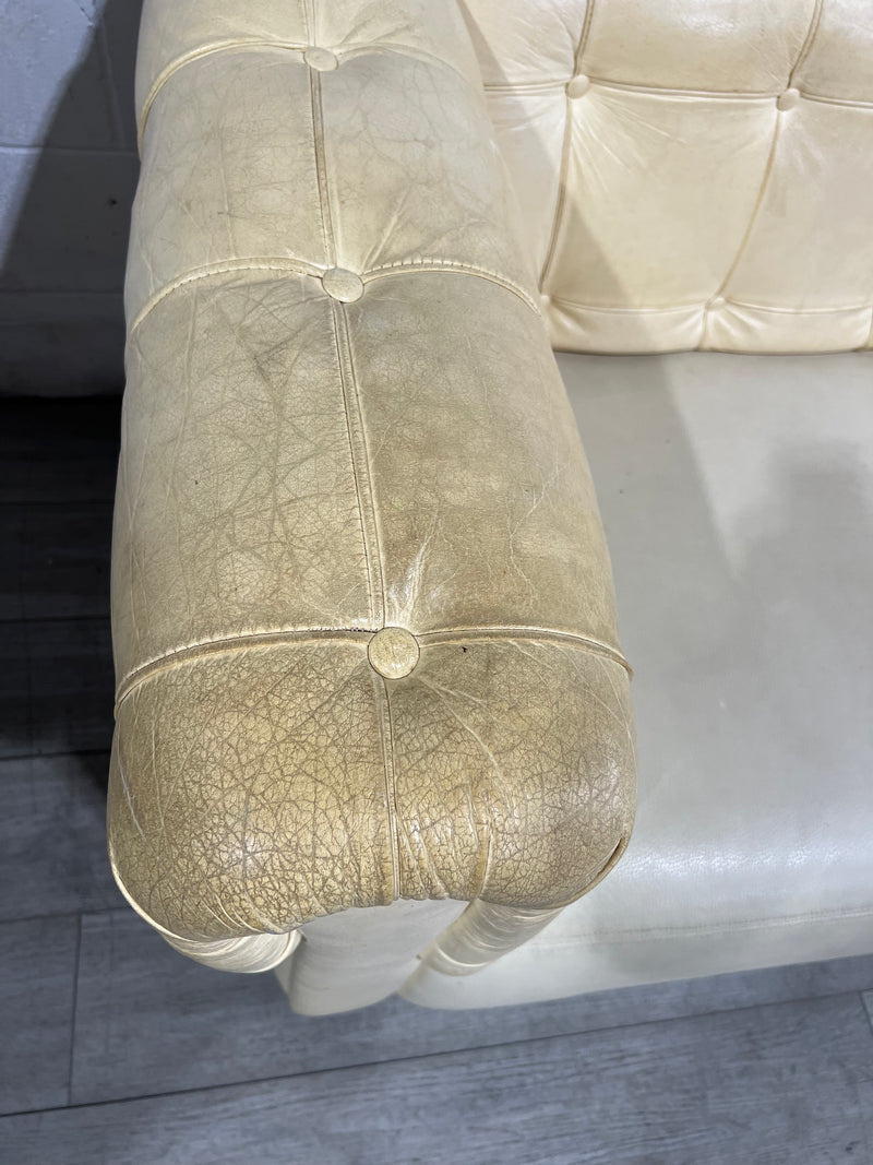 Noble Cream/Yellow 3-Seater Sofa