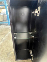 Black Medicine Cabinet With Glass Shelf