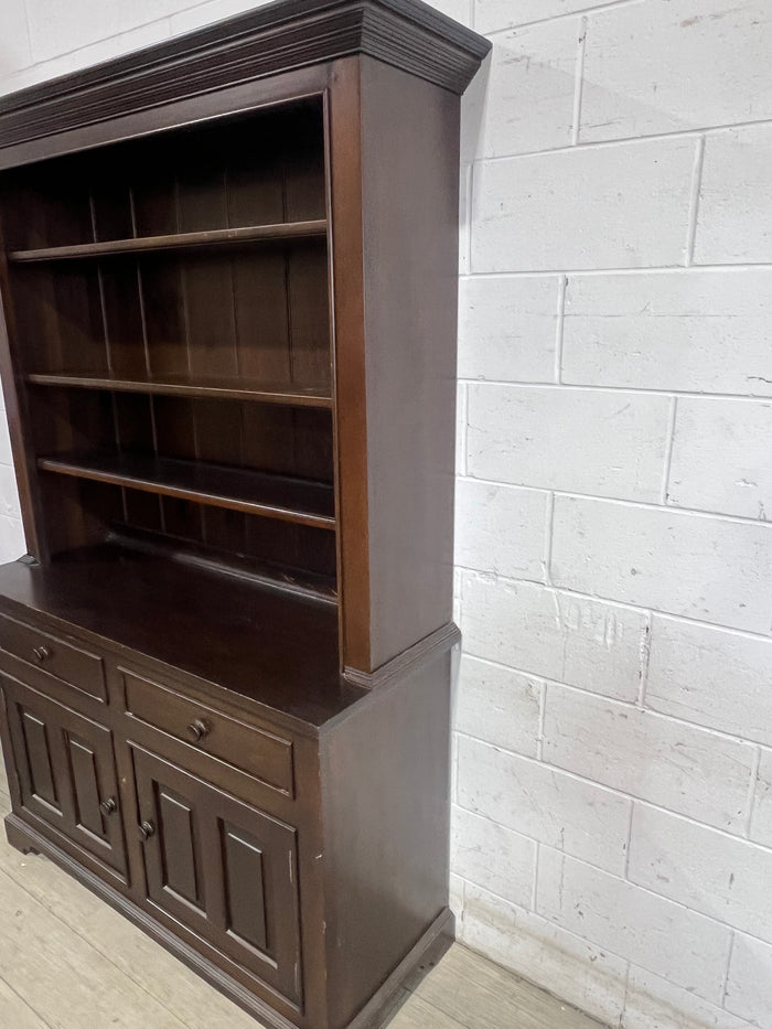 Bookcase Hutch - 2 Doors / 2 Drawers