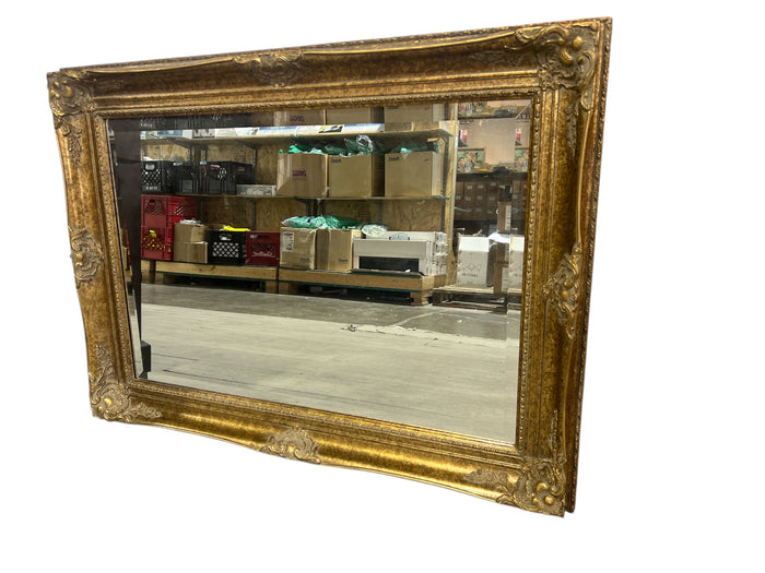 Antique Gold Beveled Mirror 44"W x 32.5"H