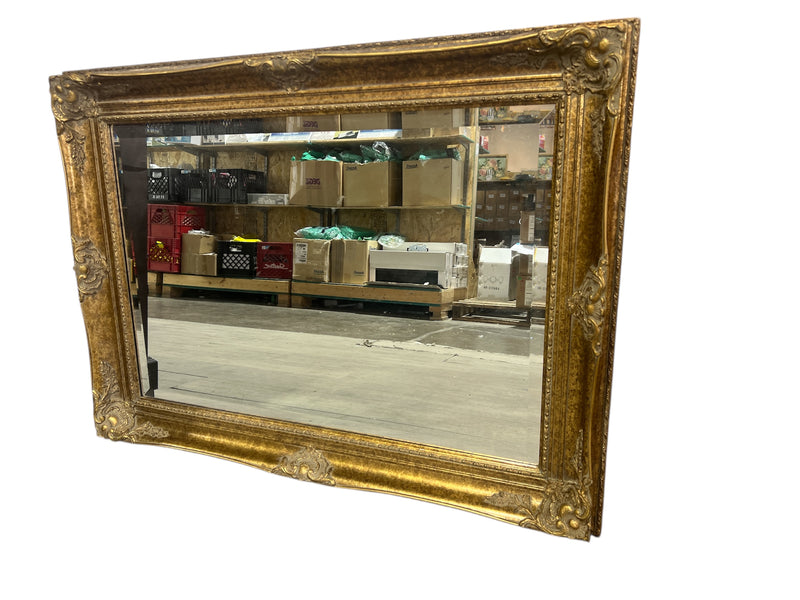 Antique Gold Beveled Mirror 44"W x 32.5"H