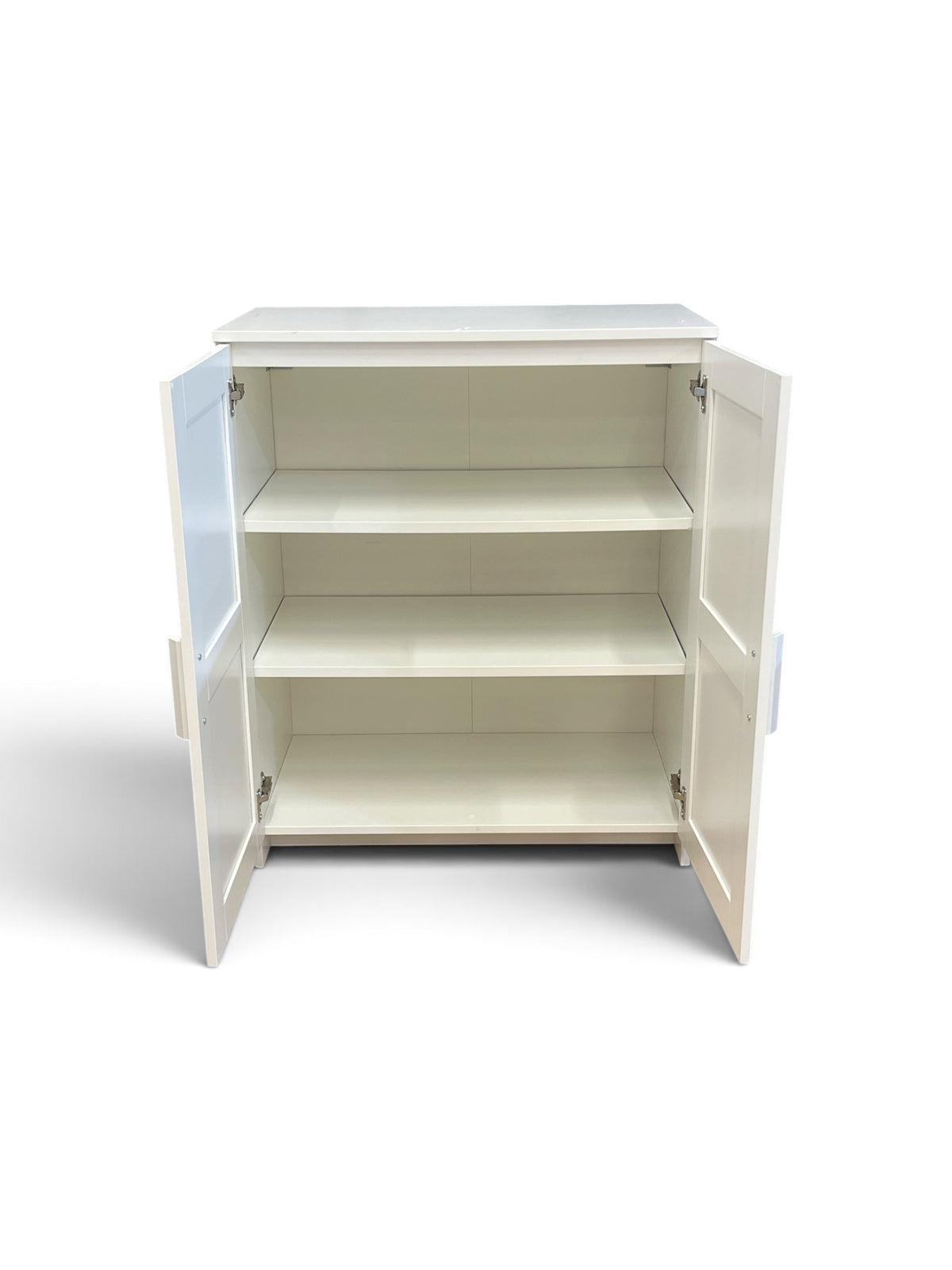 White Storage Cabinet with Shelving