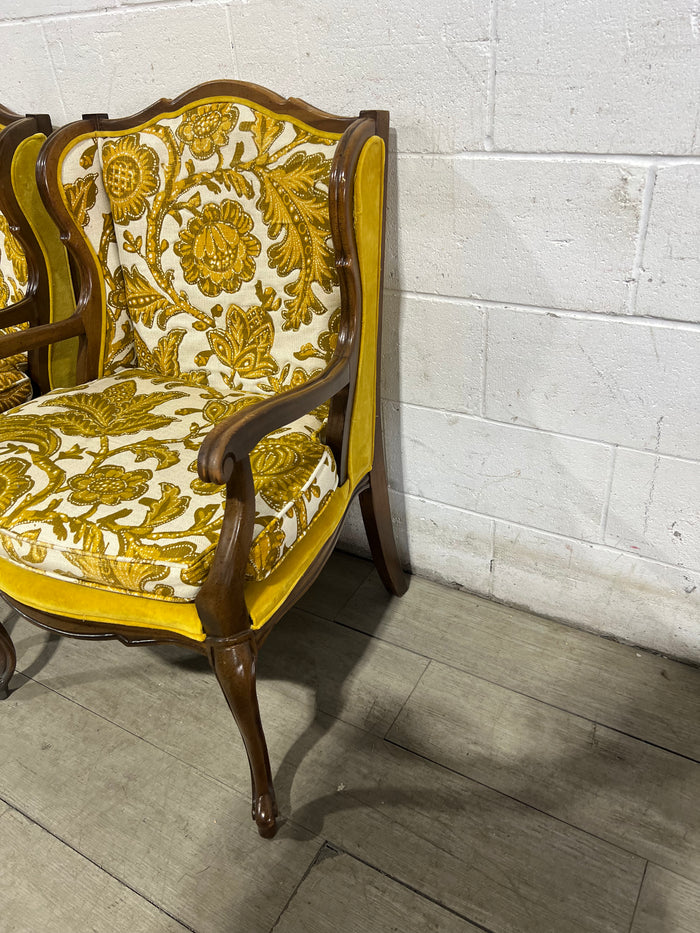 Vintage Floral Armchair - Set of 2