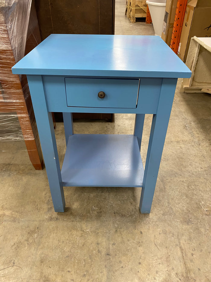 Ocean Blue Narrow End Table with 1 Drawer