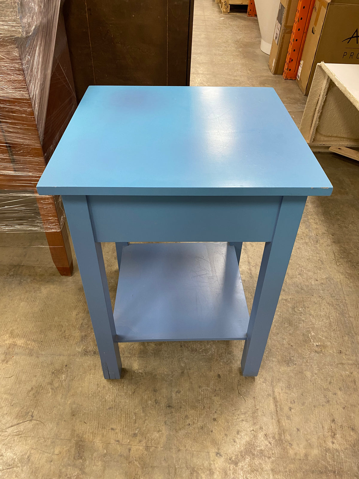 Ocean Blue Narrow End Table with 1 Drawer