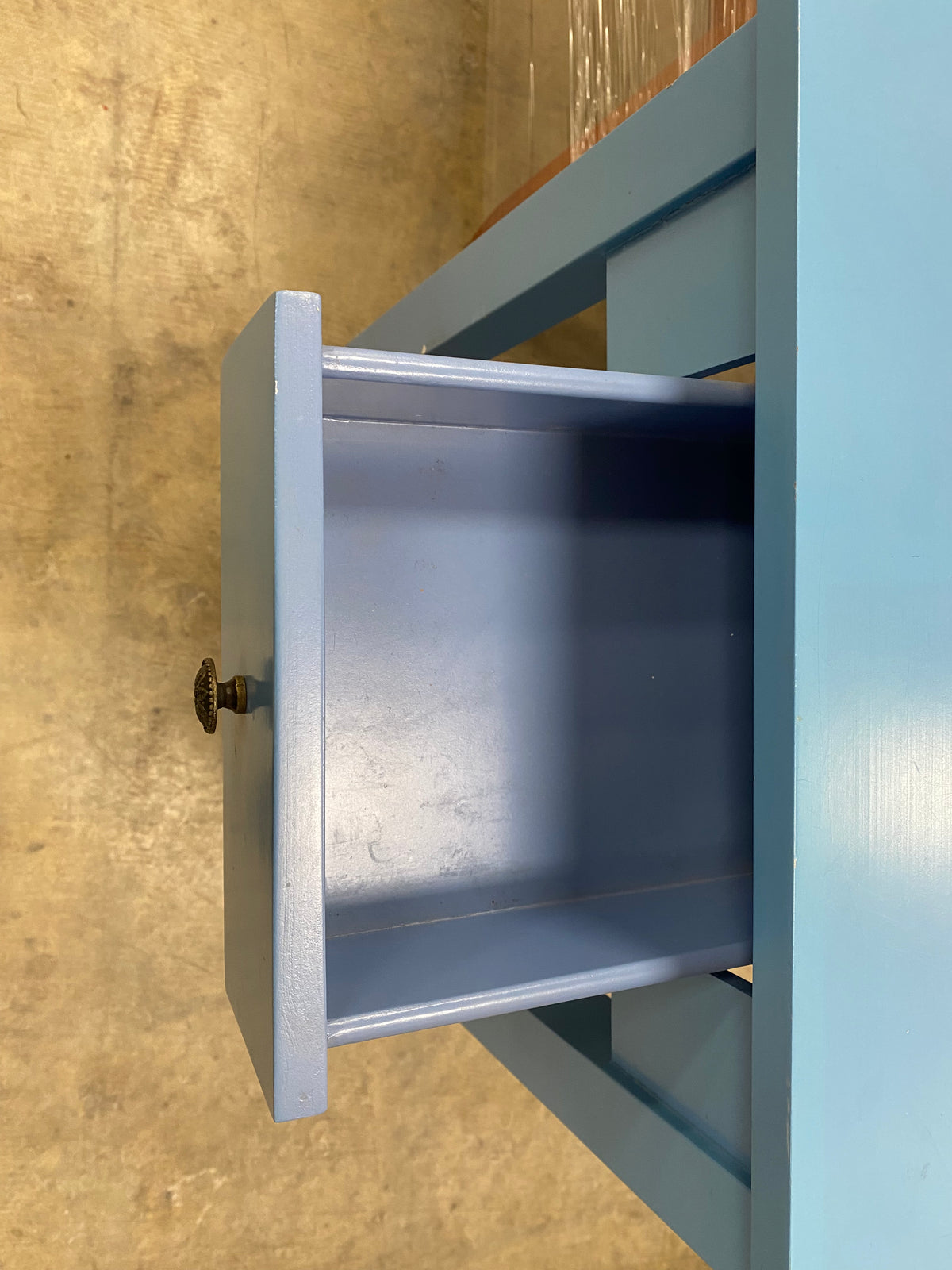 Ocean Blue Narrow End Table with 1 Drawer