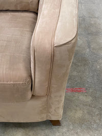 Beige Cotton Blend Fabric Sofa