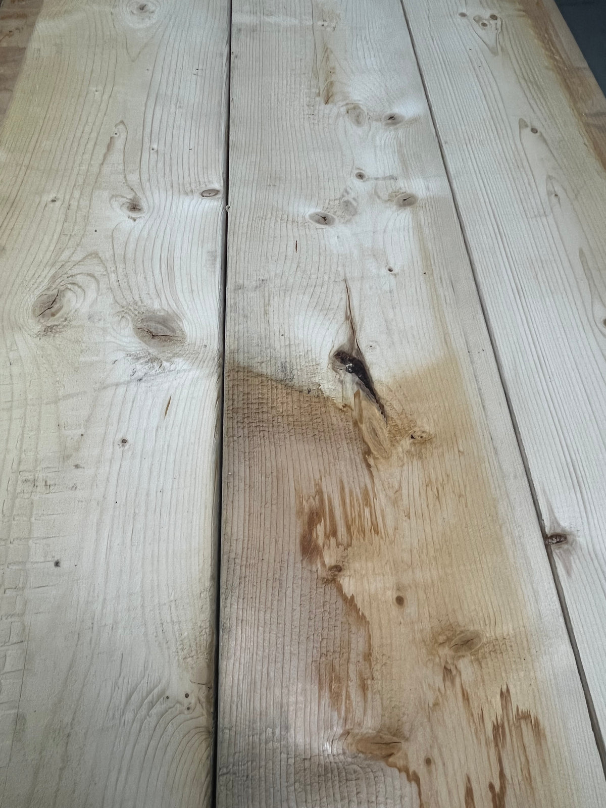 Wooden Picnic Table With Attached Benches